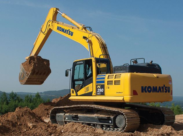 New Komatsu Excavator digging 
